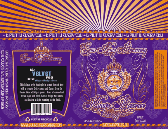 Sun King The Velvet Fog Belgian Quadruple (King's Reserve Series)