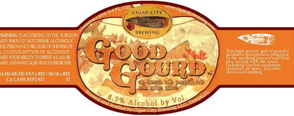 cigar city goud gourd imperial pumpkin ale 575