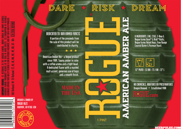 Rogue American Amber Ale label