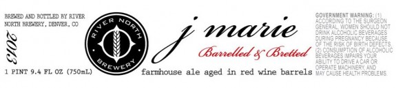 River North J. Marie Barrelled and Bretted Red Wine Barrel Aged Farmhouse Ale