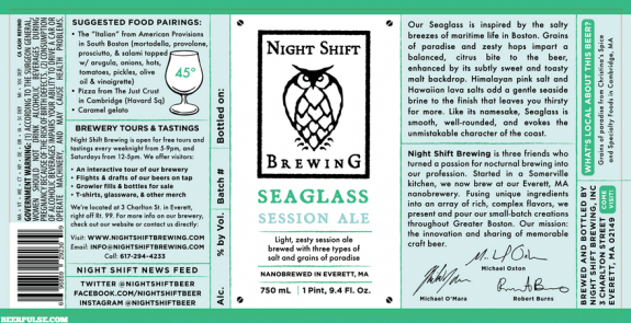 Night Shift Seaglass Session Ale