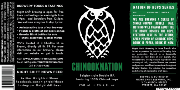 Night Shift Chinooknation Belgian Double IPA