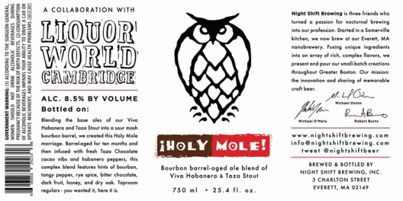 Night Shift Holy Mole! Bourbon Barrel Aged Imperial Stout