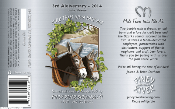 piney river mule team label