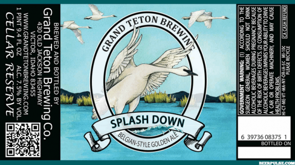 Grand Teton Splash Down Belgian Golden Ale