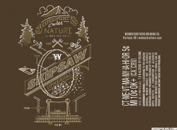 Widmer Brothers Skipsaw Upheaval IPA label BeerPulse