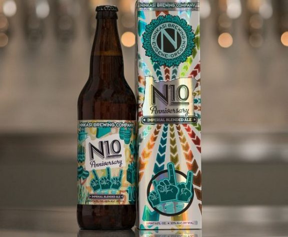 Ninkasi Brewing N10 Anniversary Imperial Blended Ale bottle