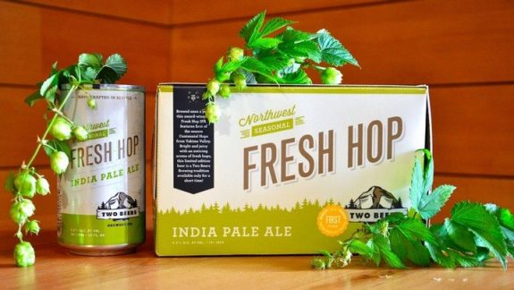 Two Beers Brewing Fresh Hop IPA cans BeerPulse