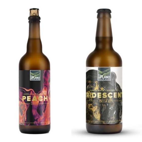Upland Peach Iridescent bottles