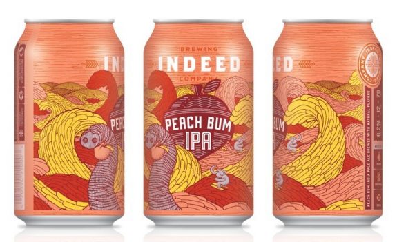 Indeed Peach Bum IPA cans BeerPulse II