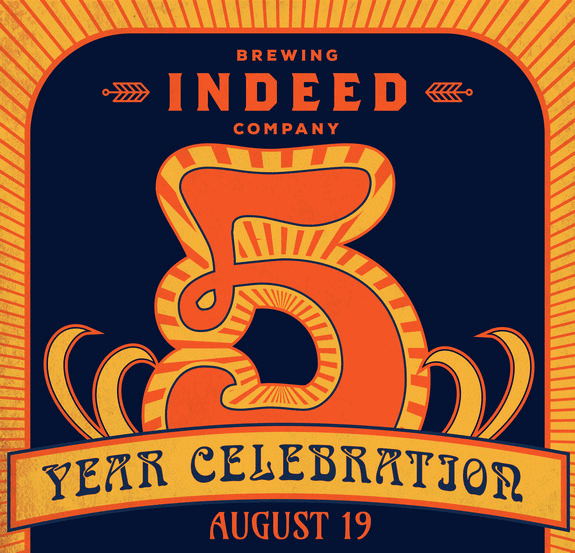 Indeed 5 Year Celebration poster BeerPulse
