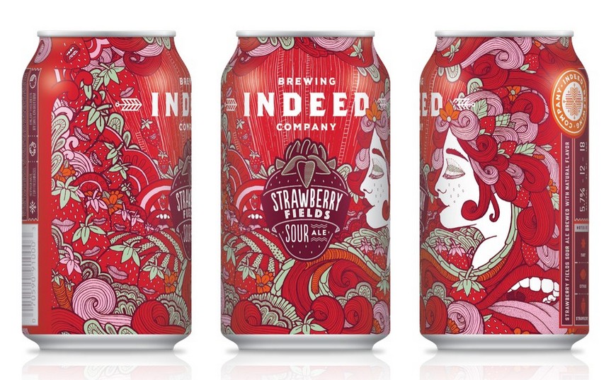 Indeed Strawberry Fields Sour Ale cans coming early 2018 BeerPulse