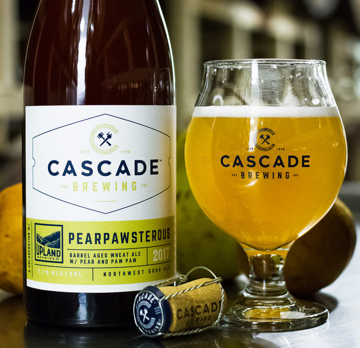 Pearpawsterous collaboration between Cascade Brewing, Upland Brewing