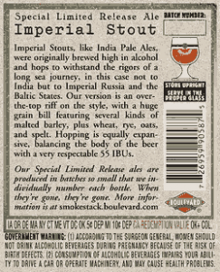 Boulevard Imperial Stout back