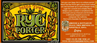peace tree rye porter label