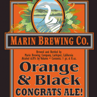 Marin Orange and Black Congrats Ale label