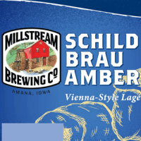 Millstream Schild Brau Amber label