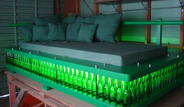 beer bottle bed