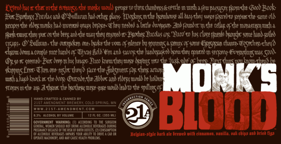 21st amendment monks blood label