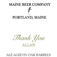 maine beer thank you allan