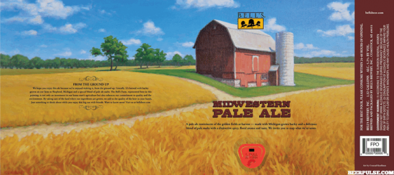 Bell's Midwestern Pale Ale mini-keg label