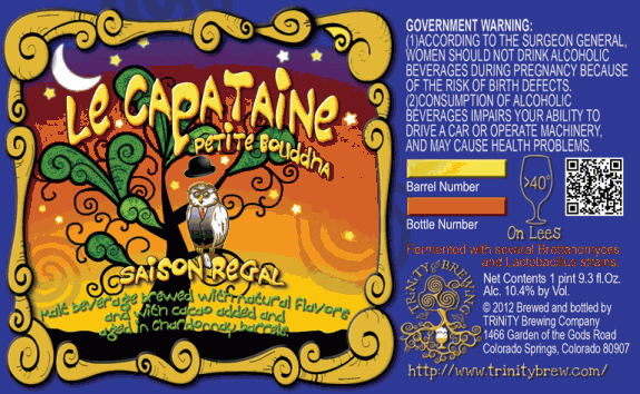 Trinity Le Capataine Petite Bouddha Chardonnay Wine Barrel-aged Saison Regal