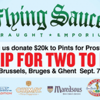 Win Trip for 2 to Belgium Flying Saucer and Pints for Prostates