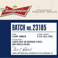 Budweiser Batch No. 23185 Bourbon Oak-Aged Lager