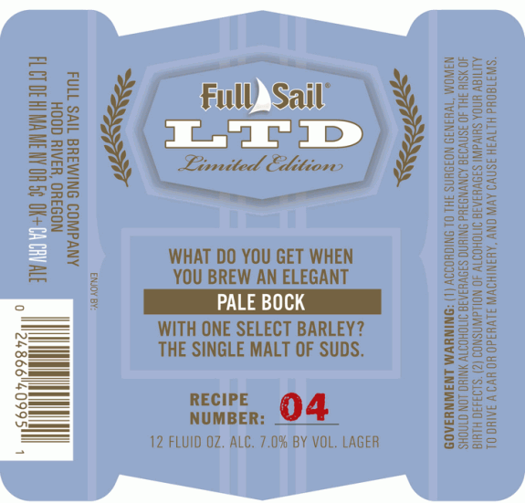 Full Sail LTD No. 4 Pale Bock