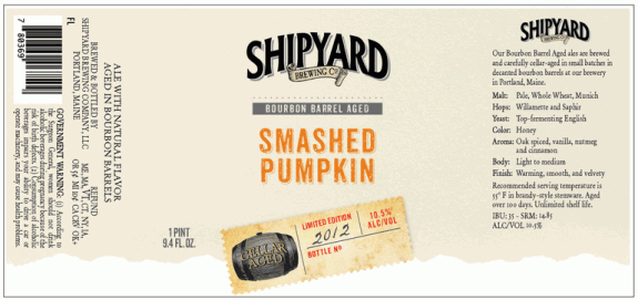 Shipyard Bourbon Barrel-aged Smashed Pumpkin Ale