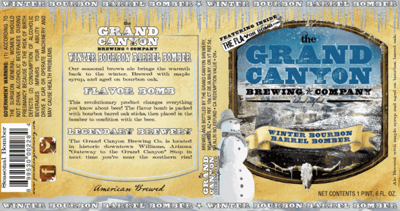 Grand Canyon Winter Bourbon Barrel Bomber Brown Ale