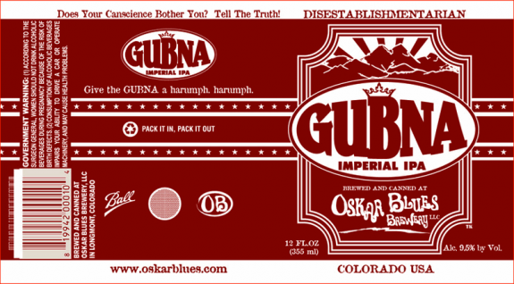 Oskar Blues Gubna Imperial IPA