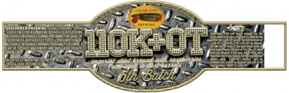 Cigar City 110+OT Batch 6 Port Barrel Aged Raspberry Imperial Stout