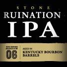 stone ruination ipa aged in kentucky bourbon barrels