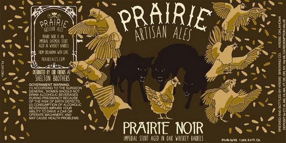 prairie noir barrel aged imperial stout label