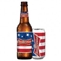 Budweiser bottle and can