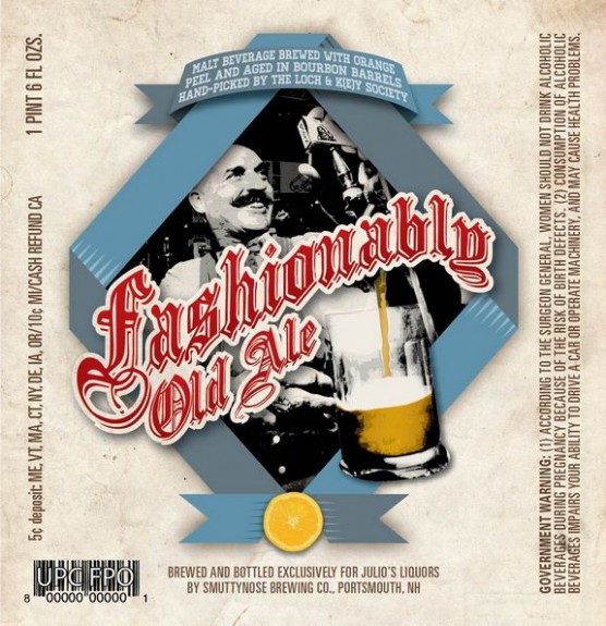 Smuttynose Fashionably Old Ale label