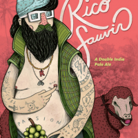 Against the Grain Rico Sauvin Double IPA label