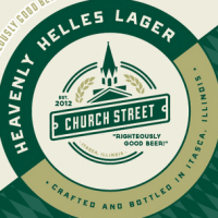 Church Street Heavenly Helles Lager label