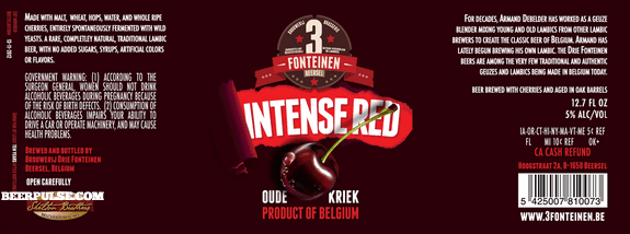 3 Fonteinen Intense Red Oude Kriek