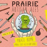 Prairie Pirate Bomb Rum Barrel Aged Bomb Imperial Stout label