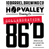 10 Barrel 86D IPA label