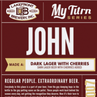 Lakefront John Dark Lager with Cherries