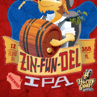 Horny Goat Zin-Fun-Del IPA label