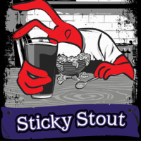 red hare sticky stout label