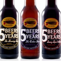 Cigar City 5 Beers for 5 Years bottles