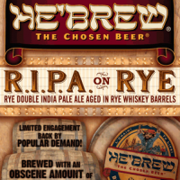 He'Brew R.I.P.A. on Rye Double IPA Aged in Rye Whiskey Barrels