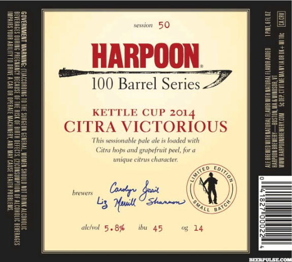 Harpoon Citra Victorious Pale Ale