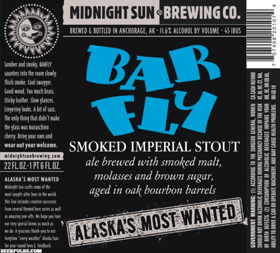 Midnight Sun Bar Fly Smoked Imperial Stout Aged in Bourbon Barrels