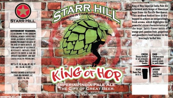 Starr Hill King of Hop Imperial IPA